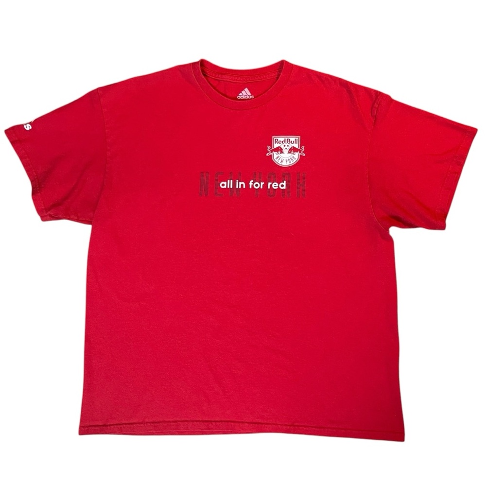 Adidas Red Bull New York T-Shirt Unisex Large Bulls Soccer Team MLS Discontinued